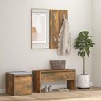 vidaXL Garderobe set bewerkt hout gerookt eikenkleurig, Verzenden