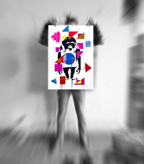 Utopia - Monkeys and Blue Bubble, Antiquités & Art, Art | Objets design