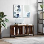 vidaXL Platenkast 100x38x48 cm bewerkt hout gerookt, Huis en Inrichting, Woonaccessoires | Cd- en Dvd-rekken, Verzenden, Nieuw