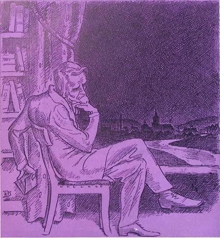 Spotprent De Heine-gedenksteen uit zijn geboortehuis gero..., Antiek en Kunst, Kunst | Litho's en Zeefdrukken, Verzenden