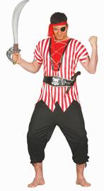 Piraat Kostuum Rood Wit Heren, Vêtements | Hommes, Costumes de carnaval & Vêtements de fête, Verzenden