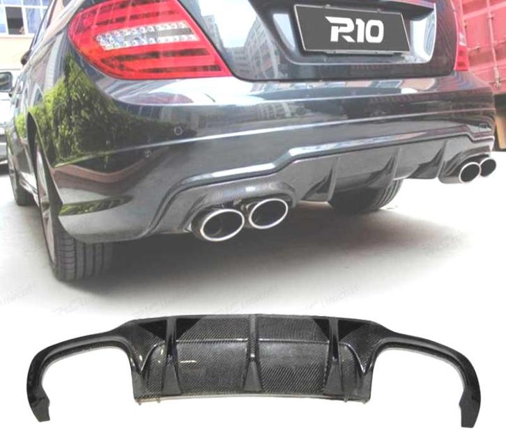 Diffuseur Arrière Mercedes W204 Coupé Pour C63 11-14 Carbone, Auto-onderdelen, Carrosserie, Verzenden