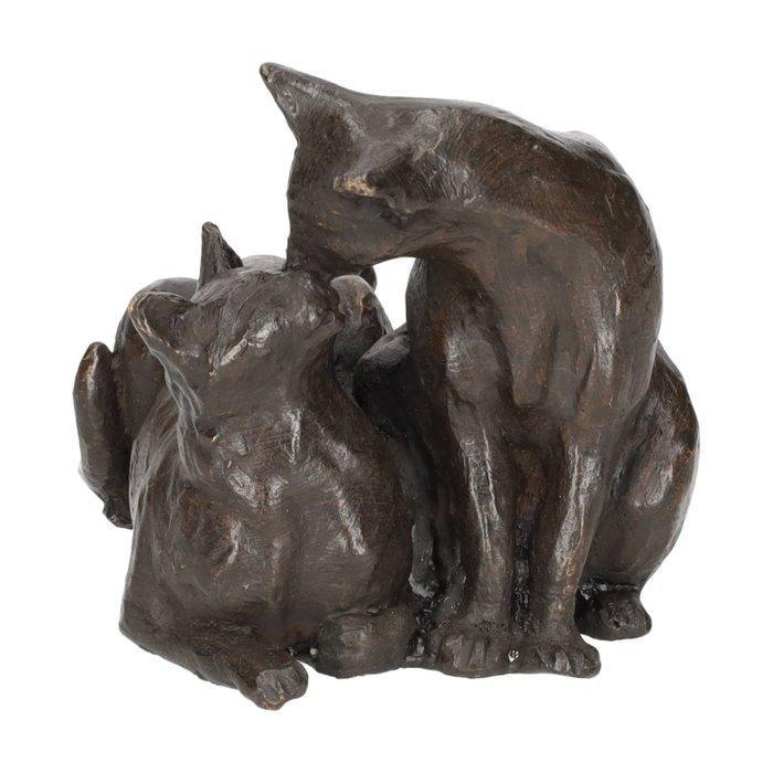 Beeldje - Cuddling kittens - Brons, Antiek en Kunst, Curiosa en Brocante