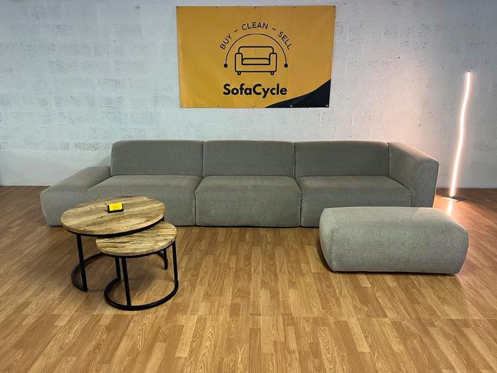 SofaCycle - Grote moderne Juntoo zetel met poef, Huis en Inrichting, Zetels | Complete zithoeken, Nieuw, Ophalen of Verzenden