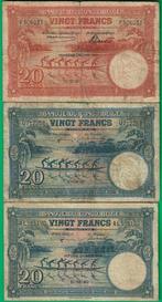 Belgisch-Congo. - 3 x 20 franc - various dates - Pick 15B,