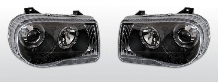 Koplampen Angel Eyes | Chrysler 300 C 2005-2010 | zwart, Auto-onderdelen, Verlichting, Nieuw, Chrysler, Verzenden