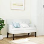 vidaXL Bankje met rugleuning 112x65,5x75 cm kunstleer wit, Huis en Inrichting, Verzenden, Nieuw