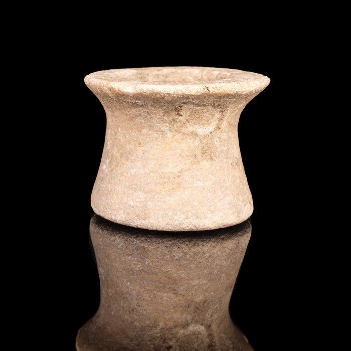 Oud-Egyptisch Alabaster cosmetische pot (Kohl Pot) (Zonder, Antiek en Kunst, Antiek | Overige Antiek