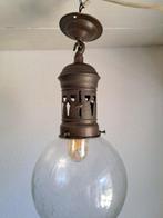Plafondlamp - Glas, Metaal - Hallamp, Antiek en Kunst