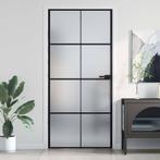 vidaXL Binnendeur smal 93x201,5 cm gehard glas en aluminium, Doe-het-zelf en Bouw, Verzenden, Nieuw