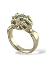 Ring - 14 karaat Witgoud, 14K witgouden artistieke ring met, Handtassen en Accessoires, Ringen, Nieuw