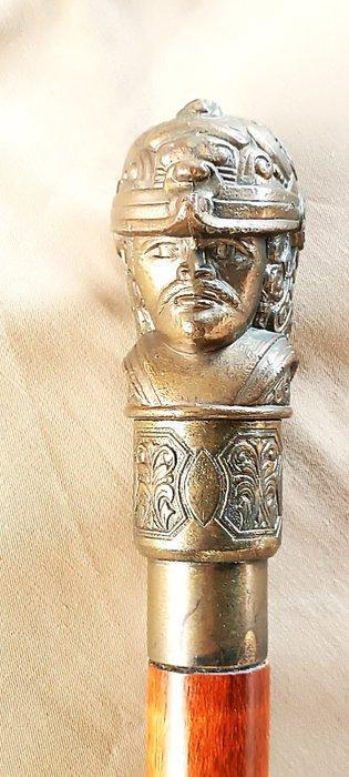 Canne à compartiment secret. - Bronze, bois noble. -, Antiquités & Art, Antiquités | Autres Antiquités