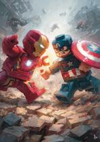 ANDSAL - Iron Man Vs Captain America - Wonder Woman Lego, Kinderen en Baby's, Speelgoed | Duplo en Lego, Nieuw