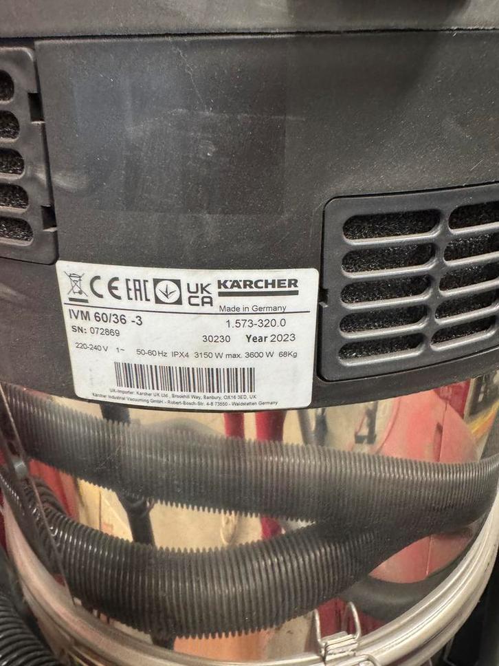 Aspirateur industriel KARSHER 60/36 3, Doe-het-zelf en Bouw, Gereedschap | Machine-onderdelen en Toebehoren
