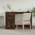 vidaXL Bureau met lade 115x50x75 cm bewerkt hout gerookt, Huis en Inrichting, Bureaus, Verzenden, Nieuw