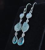 Gemengde edelstenen - Zilver - Oorbellen - Aquamarijn en, Verzamelen