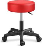 Zadelkruk - Kruk op wielen - Rolkruk - Draaikruk - Rood - TR, Verzenden, Nieuw