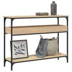 vidaXL Table console avec étagère chêne sonoma 100x29x75, Verzenden, Neuf