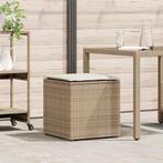 vidaXL Kussenbox Beige 50x50x50 cm Poly Rattan, Verzenden, Nieuw
