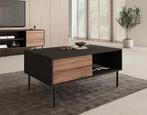 Meubella Salontafel zwart 100x55x45cm | Rechthoekig, Huis en Inrichting, Tafels | Salontafels, Verzenden, Nieuw, 50 tot 100 cm