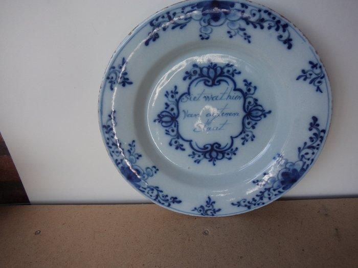 Bord - Aardewerk - Spreukenbord, Antiek en Kunst, Antiek | Glaswerk en Kristal