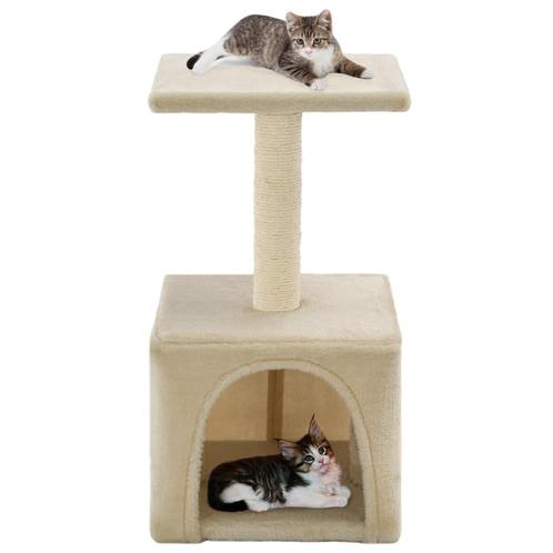 vidaXL Kattenkrabpaal met sisal krabpaal 55 cm beige, Dieren en Toebehoren, Katten-accessoires, Nieuw, Verzenden