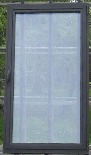 aluminium raam , chassis , venster 94 x 171 zwart ral 9005, Doe-het-zelf en Bouw, Raamkozijnen en Schuifdeuren, Inclusief glas