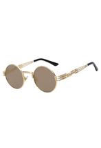 Ronde Zonnebril Steampunk Heren Goud Montuur Rond Gouden Spi, Handtassen en Accessoires, Zonnebrillen en Brillen | Dames, Ophalen of Verzenden
