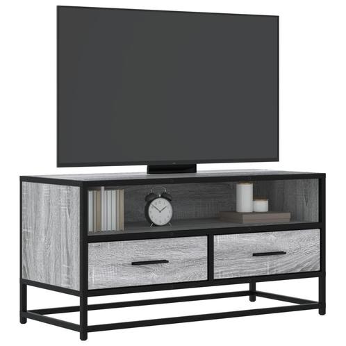 vidaXL Meuble TV sonoma gris 80x34,5x40 cm bois, Maison & Meubles, Armoires | Mobilier de télévision, Neuf, Envoi