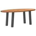 vidaXL Eettafel 200x100x74 cm ovaal massief eikenhout, Huis en Inrichting, Verzenden, Nieuw