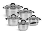 Veiling - Pannenset - RVS - 10 delig - Sandwichbodem, Huis en Inrichting, Nieuw