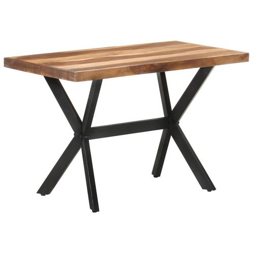 vidaXL Eettafel 120x60x75 cm massief hout met honingkleurige, Huis en Inrichting, Tafels | Eettafels, Nieuw, Verzenden