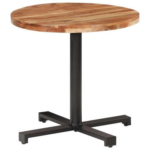 vidaXL Bistrotafel rond Ø80x75 cm massief acaciahout, Huis en Inrichting, Tafels | Eettafels, Nieuw, Verzenden