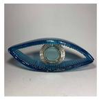 sculptuur, Large handmade glass eye (L. 46 cm) - 17 cm -, Antiek en Kunst, Antiek | Glaswerk en Kristal