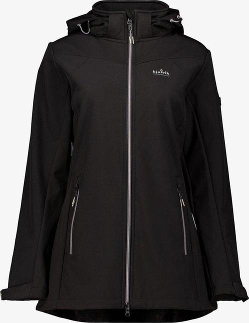 Kjelvik lange dames softshell jas zwart - Maat L - Met ca..., Kleding | Dames, Jassen | Winter, Nieuw, Verzenden