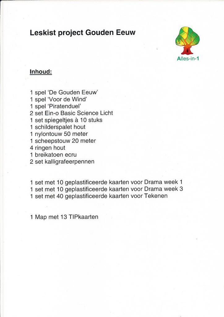 Alles-in-1 Leskist Project Gouden Eeuw voor 60 leerlingen 20, Boeken, Schoolboeken, Verzenden