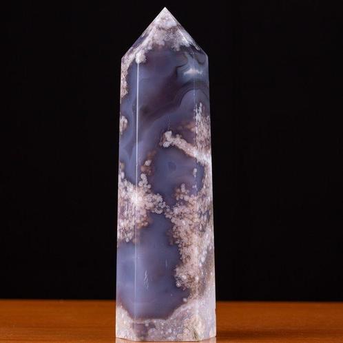 Toren van Bloeiende Agata Sakura Blauwe Kwarts Kristallen -, Verzamelen, Mineralen en Fossielen