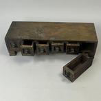 Kruidenrek - Vintage - Wooden Spicebox Masala Dabba -, Antiek en Kunst