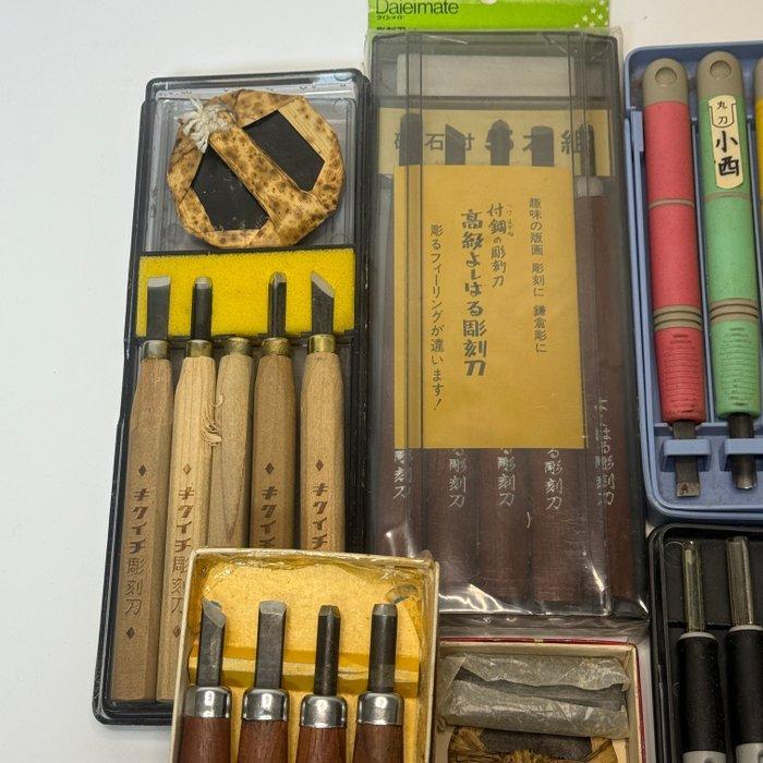 various - Jouet 64 Vintage Japanese Woodcut Chisels –, Antiek en Kunst, Antiek | Speelgoed