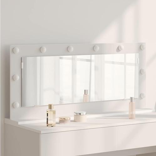 vidaXL Make-up Spiegel met LED Verlichting in Wit 100x45x18, Huis en Inrichting, Woonaccessoires | Spiegels, Nieuw, Verzenden