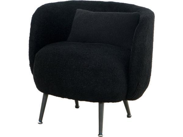 Veiling - Teddy fauteuil rond black, Huis en Inrichting, Fauteuils