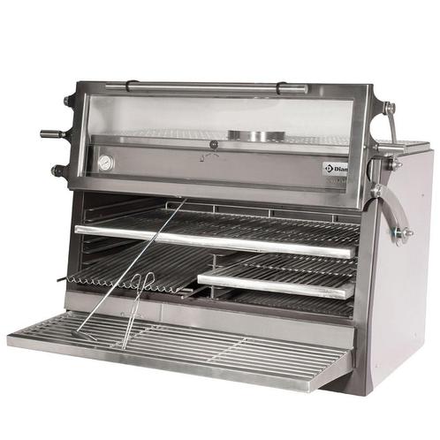 Houtskooloven-bbq, GN 2/1 + Gn1/1 (150 Kg/h)- Hefbare Deur/r, Zakelijke goederen, Horeca | Keukenapparatuur, Ophalen of Verzenden