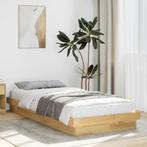 vidaXL Bedframe zonder matras 75x190 cm massief hout eiken, Verzenden, Nieuw