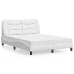 vidaXL Bed met matras kunstleer wit 140x190 cm, Huis en Inrichting, Slaapkamer | Bedden, Verzenden, Nieuw