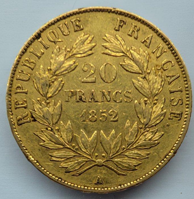 Frankrijk. Napoleon III (Emperor). 20 Francs 1852, Postzegels en Munten, Munten | Europa | Niet-Euromunten