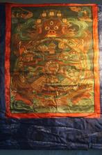 Bhavachakra, la Roue de la Vie, thangka sur rouleau, Antiek en Kunst