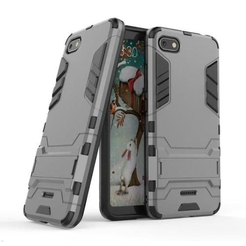 iPhone 8 - Robotic Armor Case Cover Cas TPU Hoesje Grijs +, Télécoms, Téléphonie mobile | Housses, Coques & Façades | Apple iPhone