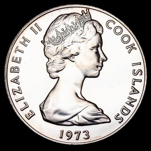 Cookeilanden. 2 Dollars 1973 -Twentieth Anniversary of The, Postzegels en Munten, Munten | Europa | Niet-Euromunten