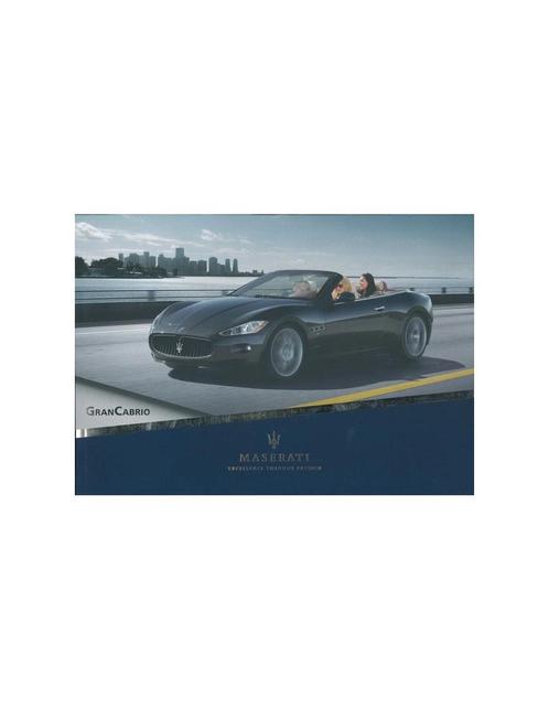 2010 MASERATI GRANCABRIO BROCHURE ENGELS, Boeken, Auto's | Folders en Tijdschriften