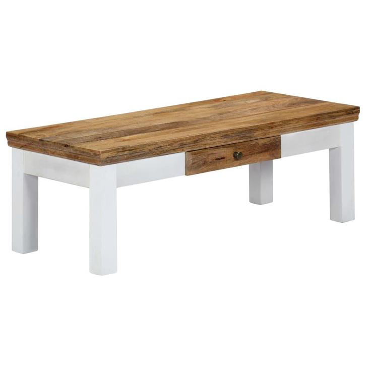 vidaXL Salontafel 110x50x40 cm massief mangohout, Huis en Inrichting, Tafels | Salontafels, Nieuw, Verzenden